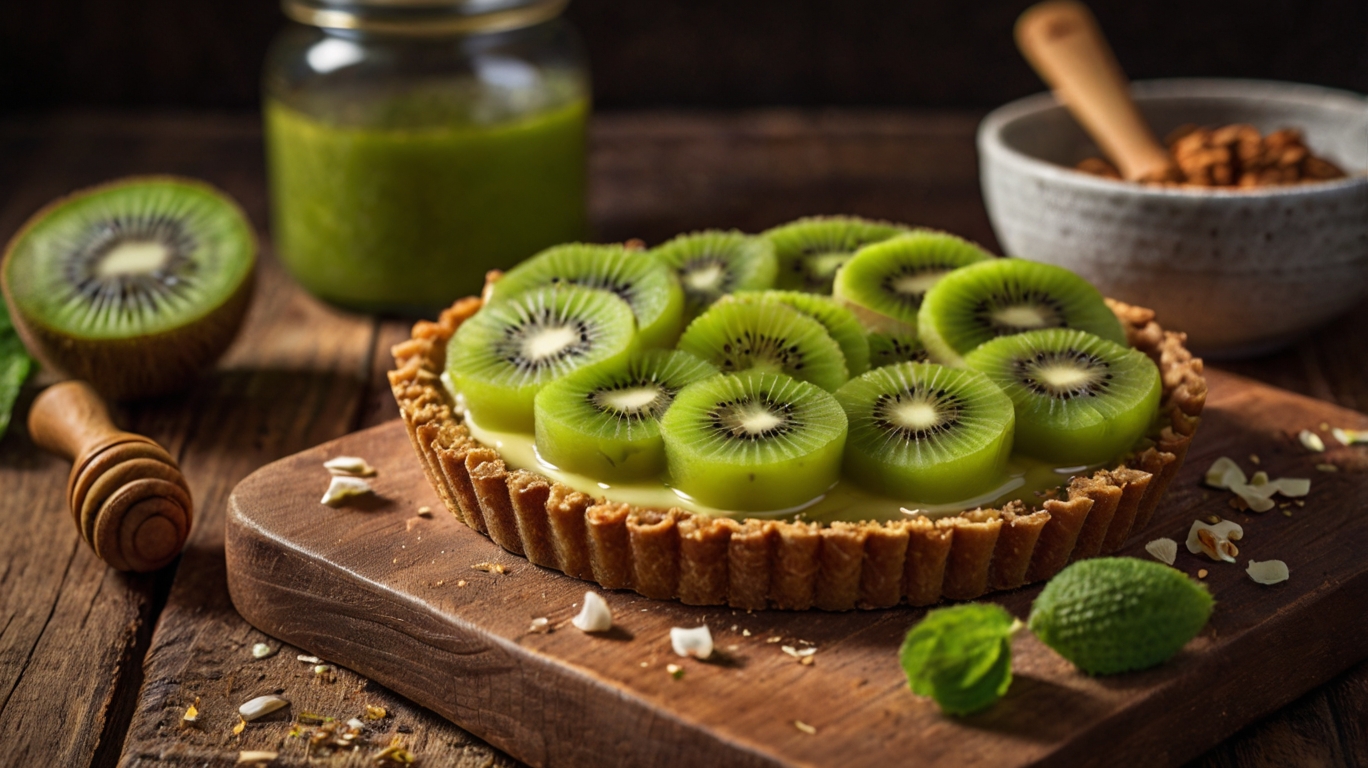 Tarta de kiwi sin horno